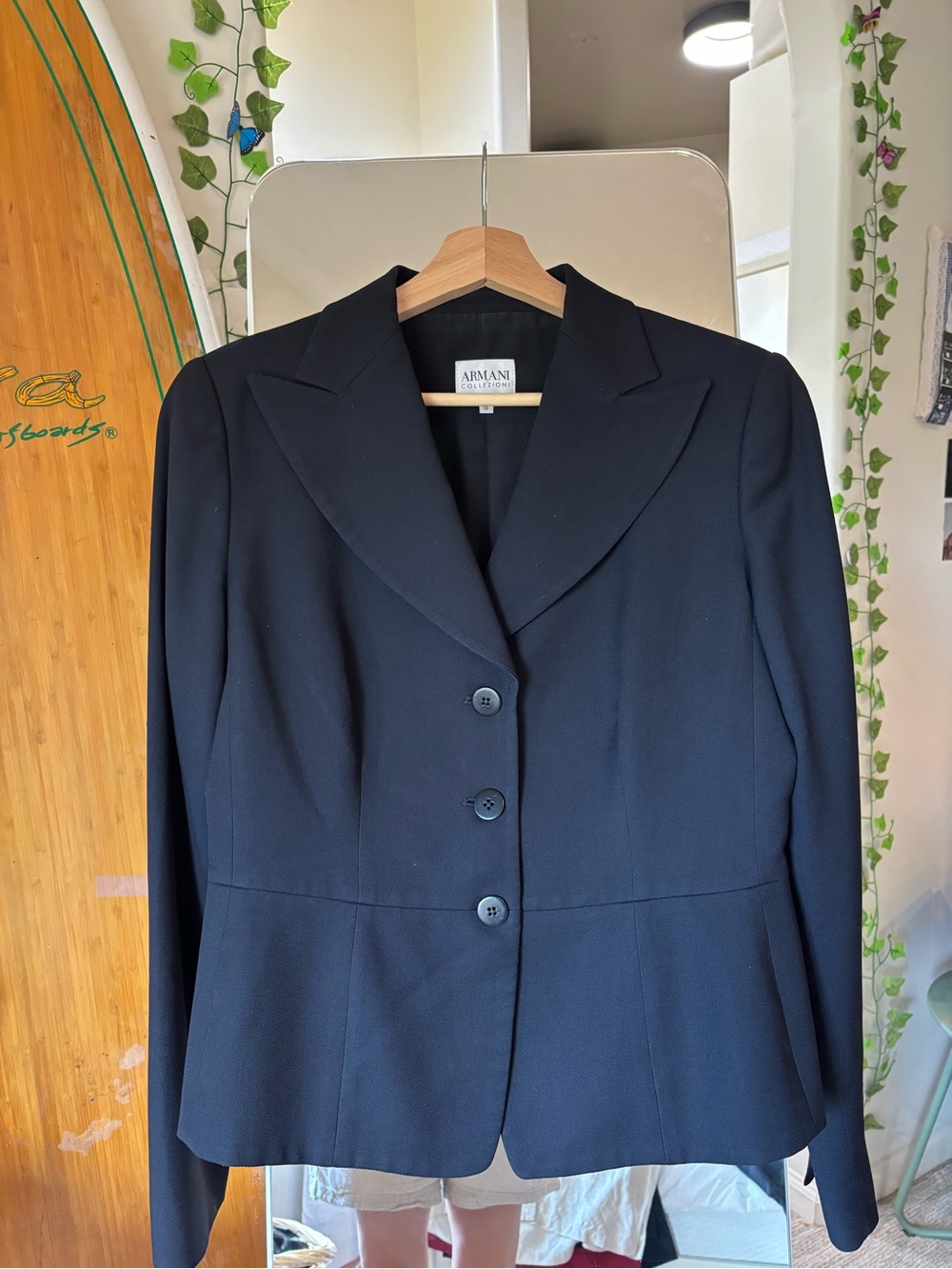 Armani Collezioni Black Women's Tailored peplum Blazer size 10